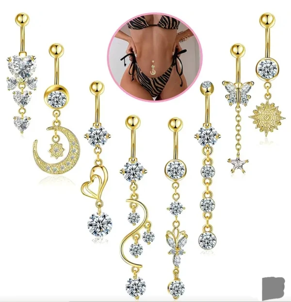 Pircing de ombligo dorados's foto | Tienda Colosal |  BizneCubano